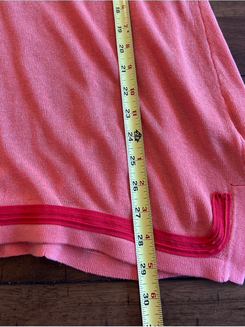 Soft Surroundings Palm Beach Sweater Tunic Size XL Coral Red Linen Blend - Picture 10 of 15
